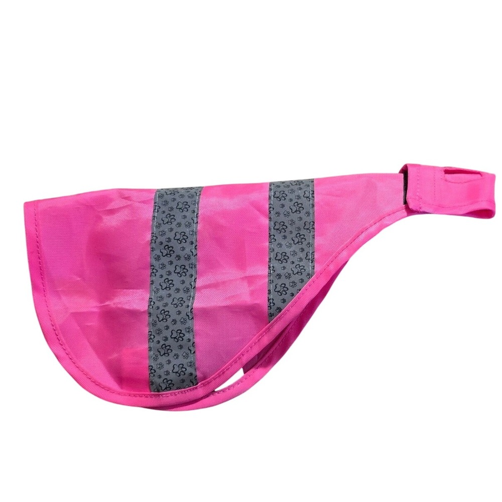 BRIGHT PINK high visibility safety vest small dog Adjustable REFLECTIVE